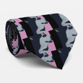 Malamute Dog Pop Art Krawatte (Gerollt)