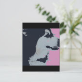 Malamute Dog Pop Art Postkarte (Stehend Vorderseite)