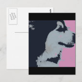 Malamute Dog Pop Art Postkarte (Vorne/Hinten)