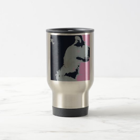 Malamute Dog Pop Art Reisebecher (Mittel)