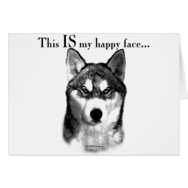 Malamute Happy Face (Vorderseite (Horizontal))