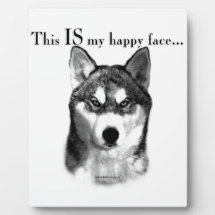 Malamute Happy Face Fotoplatte
