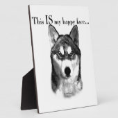 Malamute Happy Face Fotoplatte (Seite)