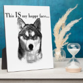Malamute Happy Face Fotoplatte (Seite)