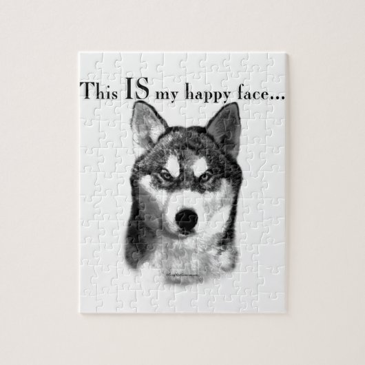 Malamute Happy Face Puzzle (Vertikal)