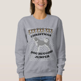 Malamute Hund Weihnachts-Hund umarmt Sweatshirt
