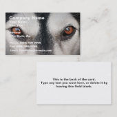 Malamute-Hundebrown-Augen Visitenkarte (Vorne/Hinten)