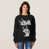 Malamute Husky Playing Sweatshirt (Vorne ganz)