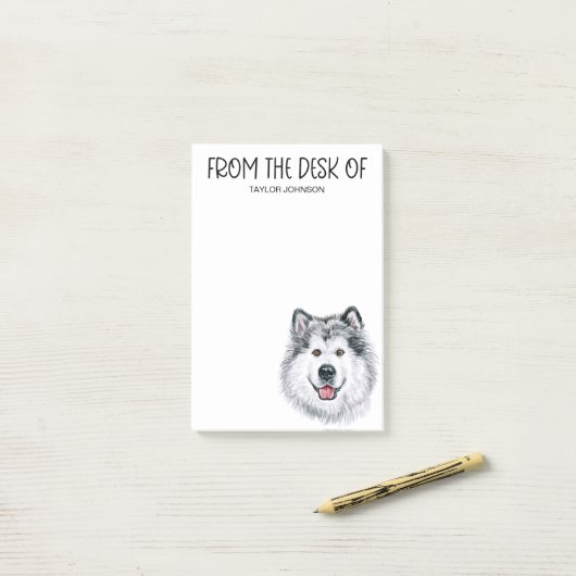 Malamute Lover Post-it Klebezettel (Auf Schreibtisch)