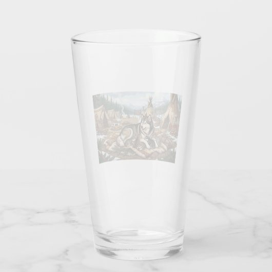 Malamute-Mutter Version 1  Glas (Rückseite)