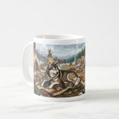 Malamute-Mutter Version 1 Kaffeetasse (Vorderseite Links)