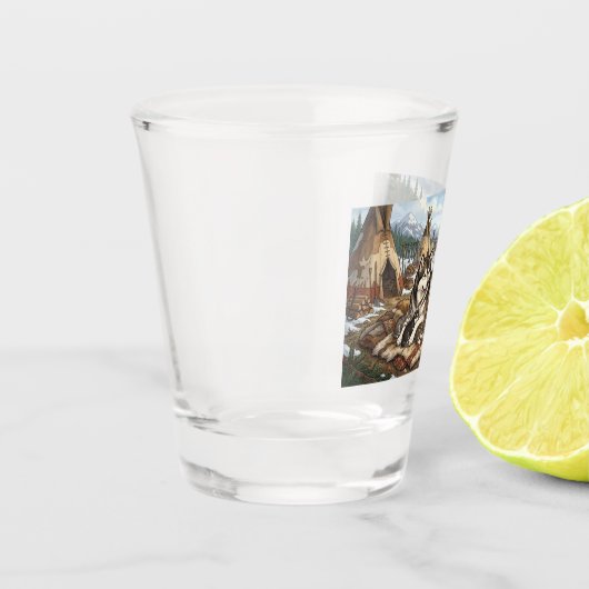 Malamute-Mutter Version 1  Schnapsglas (Links)
