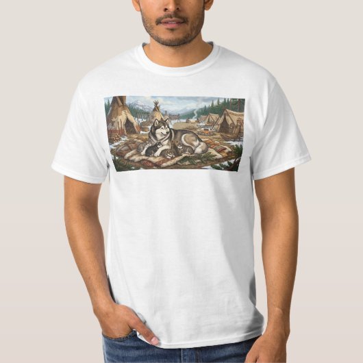 Malamute-Mutter Version 1  T-Shirt (Vorderseite)