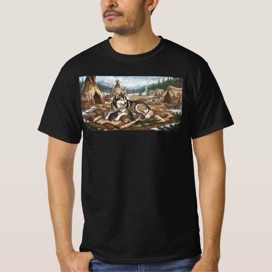 Malamute-Mutter Version 1  T-Shirt (Vorderseite)