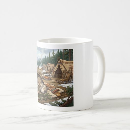 Malamute-Mutter Version 2   Kaffeetasse (VorderseiteRechts)