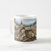 Malamute-Mutter Version 2   Kaffeetasse (Vorderseite Links)
