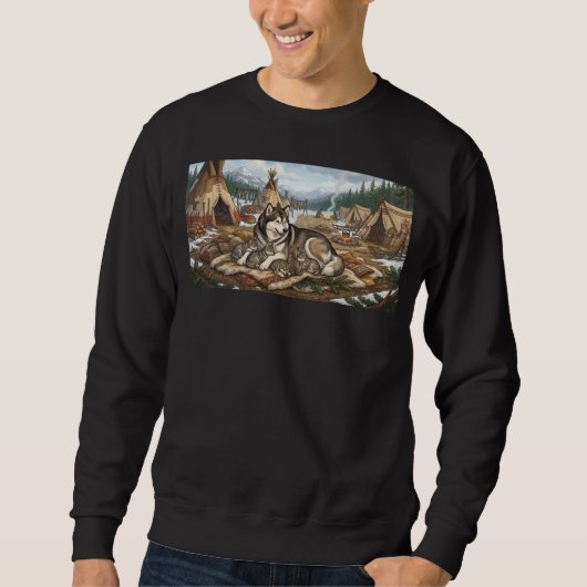 Malamute-Mutter Version 2 Sweatshirt (Vorderseite)