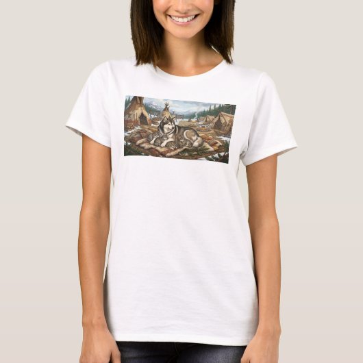 Malamute-Mutter Version 2 T-Shirt (Vorderseite)