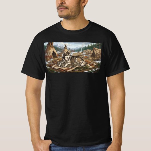 Malamute-Mutter Version 2 T-Shirt (Vorderseite)