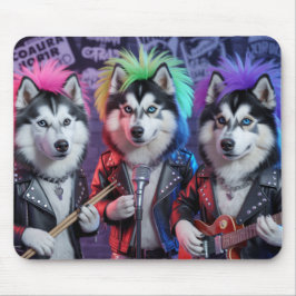 Malamute Punk Rockers Mousepad