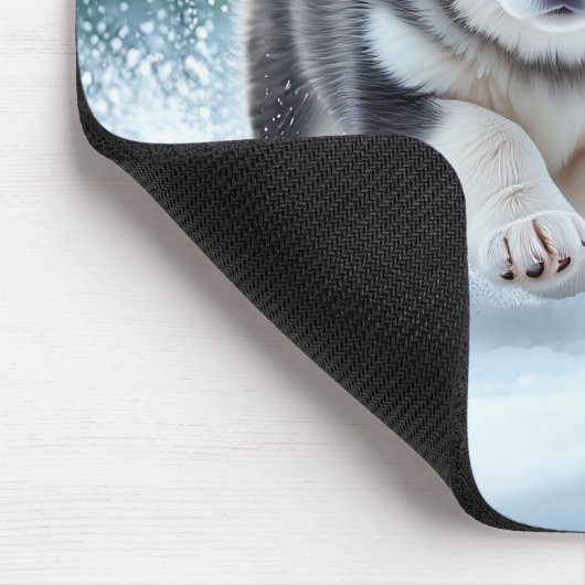 Malamute Pup in the Snow Mousepad (Ecke)