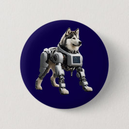 Malamute-Roboter-Knopf Button