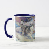 Malamute-Satz-Tasse Tasse (Links)