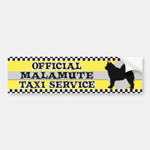 Malamute-Taxi-Service-Autoaufkleber Autoaufkleber