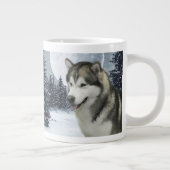 Malamute-Tunnel-bohrwagenTasse Jumbo-Tasse (Rechts)