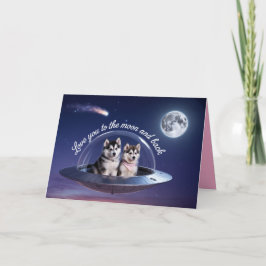 Malamute Valentine Card Feiertagskarte