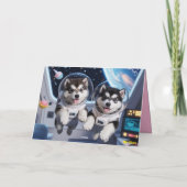 Malamute Valentinstagskarte Feiertagskarte (Rückseite)