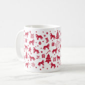 Malamute Weihnachtsdesign Kaffeetasse (Vorderseite Links)