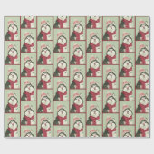 Malamute Winter Pattern Geschenkpapier (Flach)