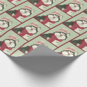 Malamute Winter Pattern Geschenkpapier (Ecke)