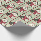 Malamute-Wintermuster Geschenkpapier (Ecke)