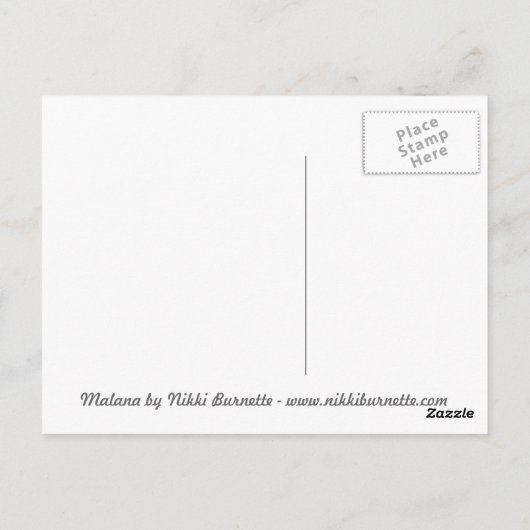 Malana - Herbst-Meerjungfrau-Postkarte Postkarte (Rückseite)