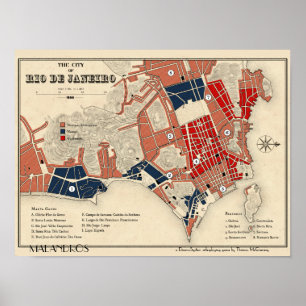 Malandros Rio de Janeiro Plakatkarte Poster