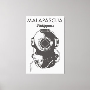 Malapascua Philippinen Tauchen Reiseplakat Leinwanddruck