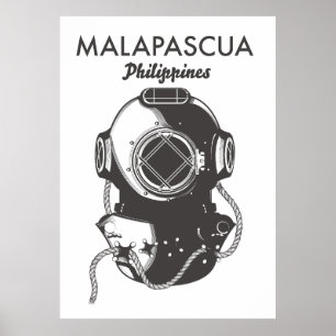 Malapascua Philippinen Tauchen Reiseplakat Poster