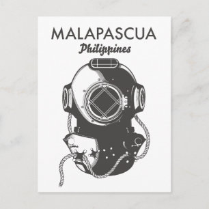 Malapascua Philippinen Tauchen Reiseplakat Postkarte
