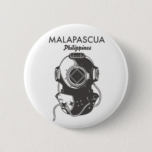 Malapascua Philippinen Tauchplakat Button (Vorderseite)