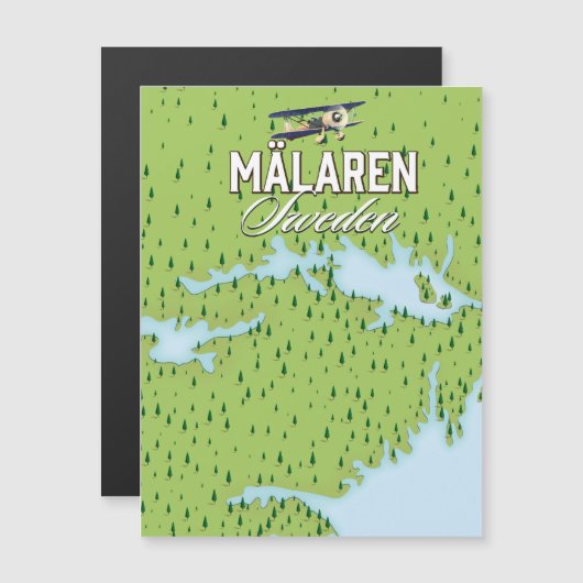 Mälaren Schweden Magnetkarte (Vorne/Hinten)