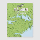 Mälaren Schweden Magnetkarte (Vorderseite)