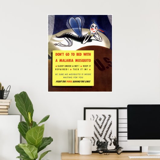 Malaria Mosquito — Grenze Poster (Heimbüro)