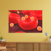 Malaria-Parasiten in den roten Blutkörperchen Leinwanddruck (Insitu (Wohnzimmer))