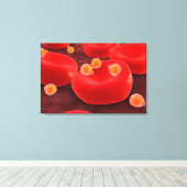 Malaria-Parasiten in den roten Blutkörperchen Leinwanddruck (Insitu (Holzboden))