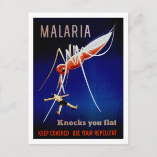Malaria tötet postkarte