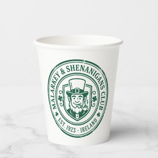 Malarkey & Shenanigans Beer Club St. Patrick's Day Pappbecher (Vorderseite)