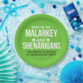 Malarkey u. Shenanigans-kundenspezifischer Pappteller (Party)