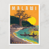 Malawi Afrika Vintage Reise  Postkarte (Vorderseite)